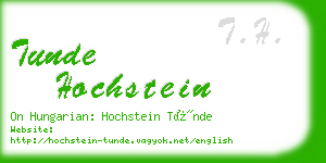 tunde hochstein business card